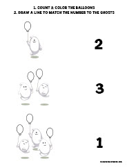 Giggle Ghosts counting printable